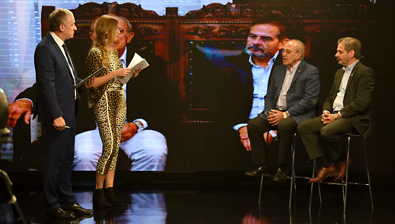 José García y Sergio Pagani, en un tramo de la entrevista que les realizaron los periodistas Federico van Mameren y Carolina Servetto en Panorama Tucumano. LA GACETA / JOSÉ NUNO