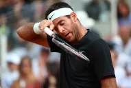 Del Potro se marchó rápido de Roma por una molestia y preocupa su estado físico para lo que se viene