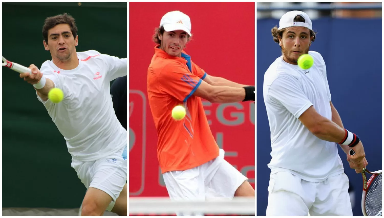 Guido Andreozzi, Juan Ignacio Londero y Marco Trungelliti. Tres de los seis argentinos que disputarán el Roland Garros.- 