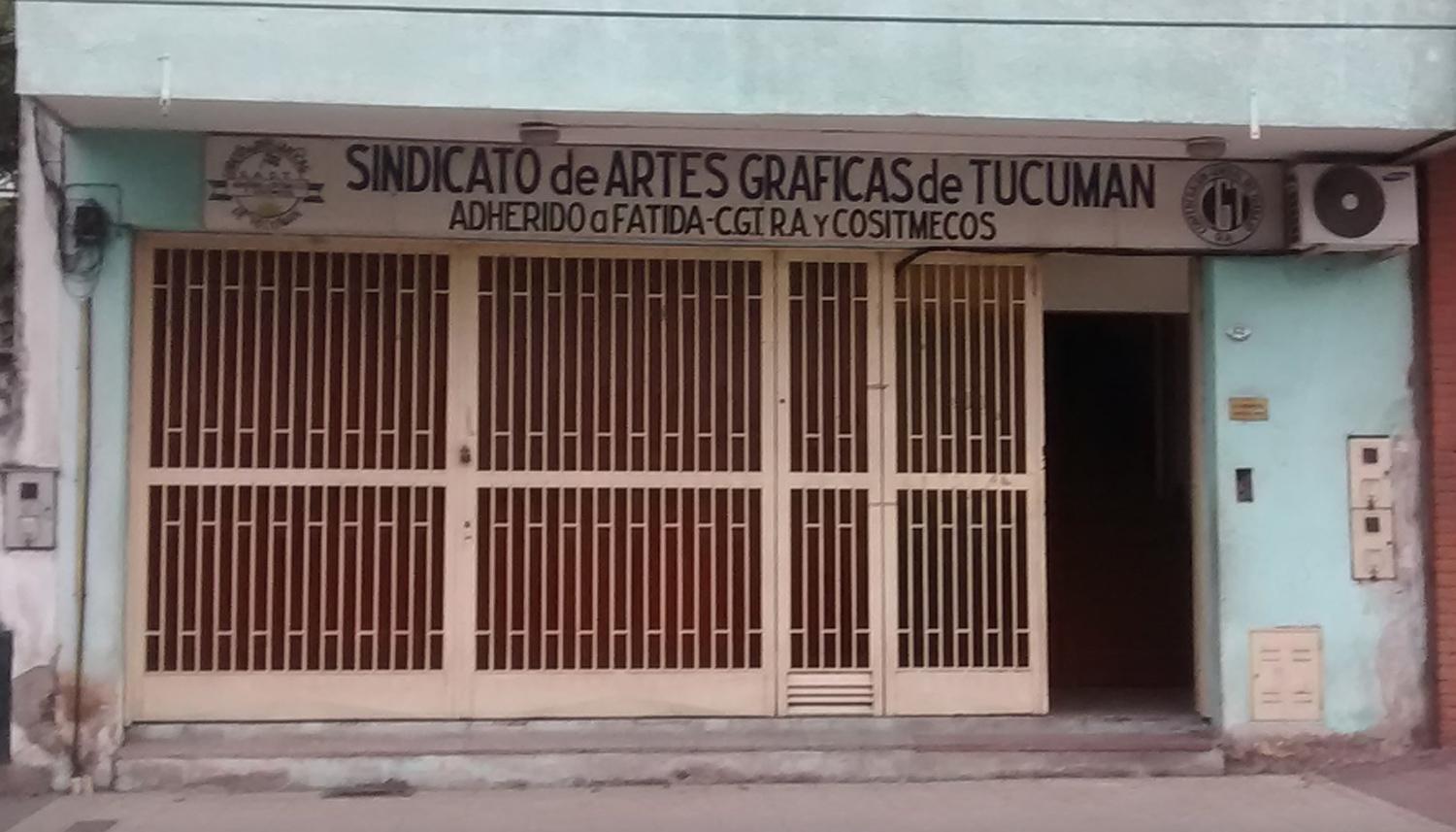 SINDICATO DE ARTES GRAFICAS. Lugar donde se realizó el acto. CAPTURA DE GOOGLE