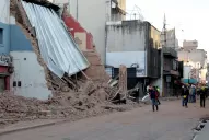 Mi hijo se salvó por dos metros, dijo el dueño de una cochera cercana al lugar del derrumbe