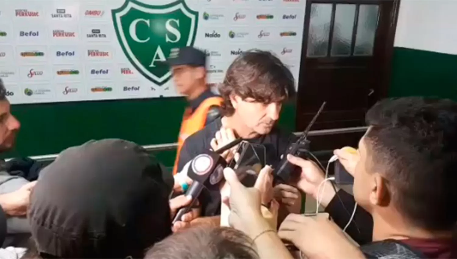 TOMÓ LA PALABRA. Darío Forestello habló luego de la derrota en Junín. (CAPTURA DE VIDEO)