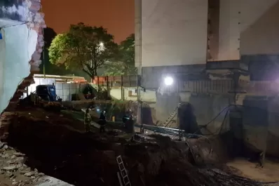 Se derrumbó una pared en Mate de Luna al 2.000