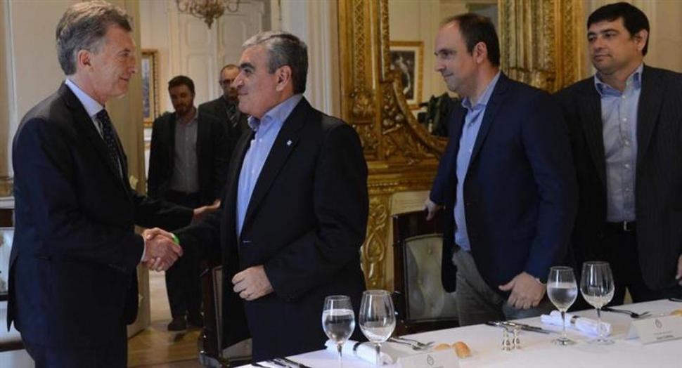 EN LA ROSADA. Alfaro participó ayer del almuerzo con el presidente Macri.  