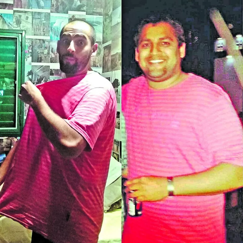 DESPUÉS. Alejandro ahora, con muchos kilos menos. ANTES. Alejandro Bazán, cuando todavía sufría sobrepeso. 