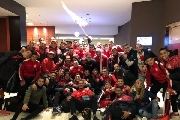 El íntimo festejo del plantel de San Martín