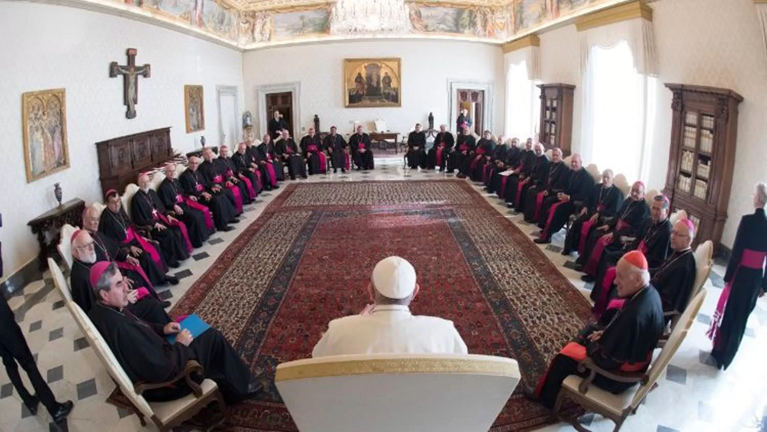MEDIDAS. El encuentro del Papa Francisco con los obispos de Chile. FOTO TOMADA DE VATICAN NEWS.