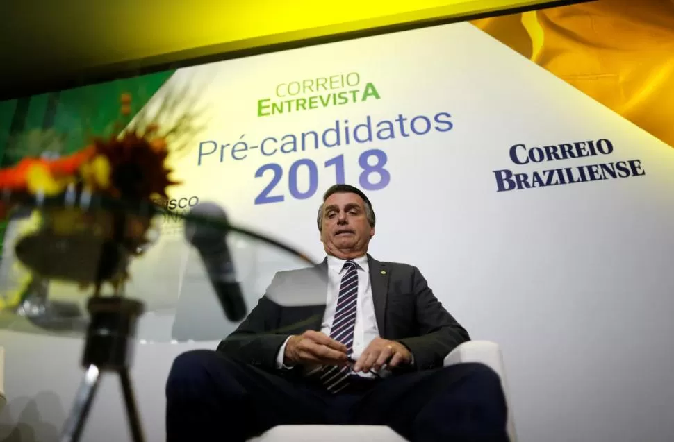 MÁS PUNTOS PORCENTUALES. Bolsonaro creció un par de puntos desde abril, por lo que lidera las preferencias reuters