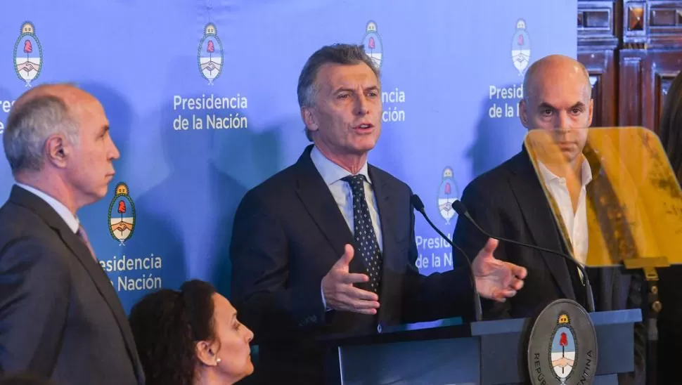ACTO. “Ya no queremos un Estado socio del narcotráfico”, dijo Macri. télam