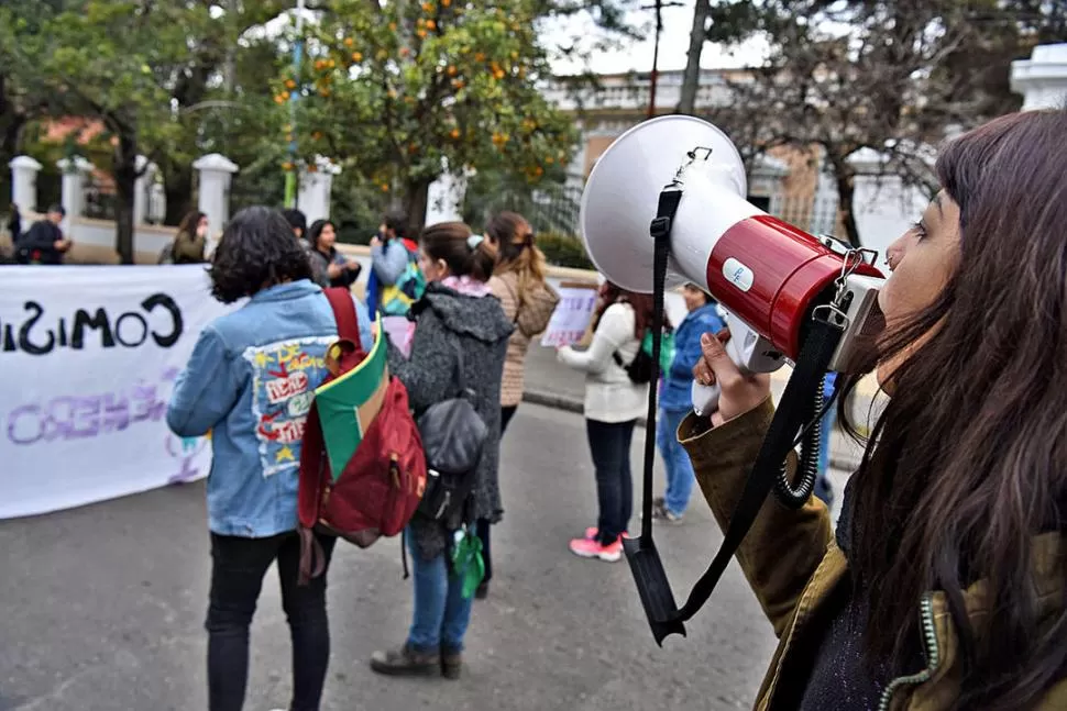 RUIDAZO. Estudiantes y docentes se hicieron escuchar también en la calle. la gaceta / fotos de DIEGO ARAOZ
