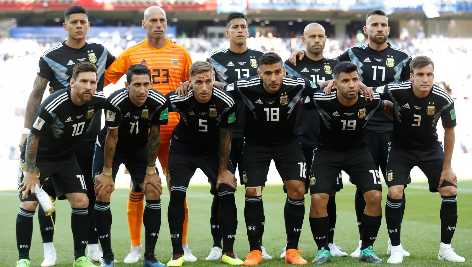 Selección Argentina que debutó ante Islandia. REUTERS