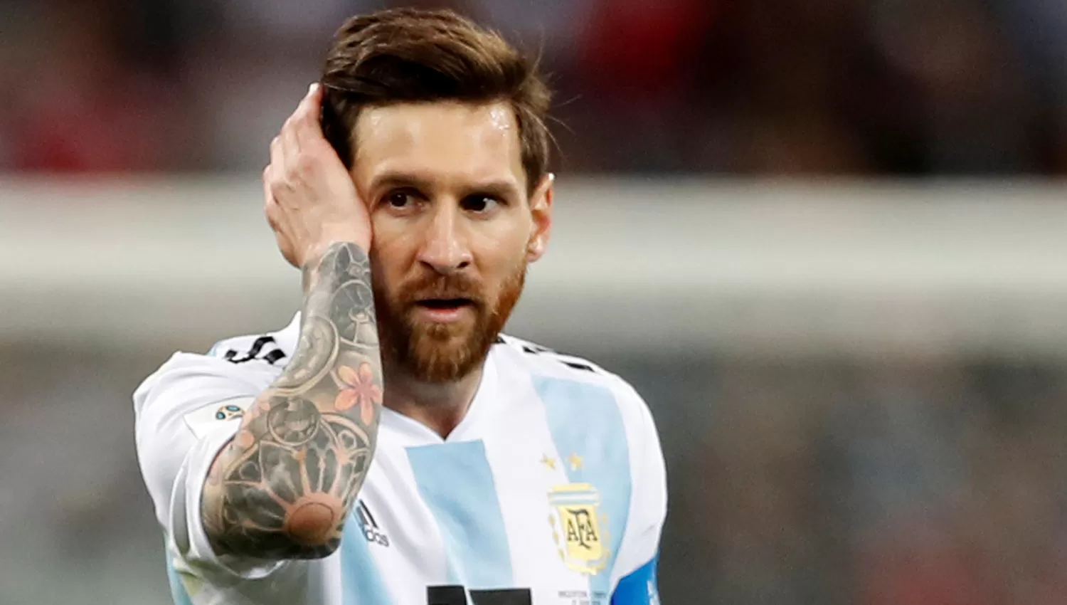 Messi jugó uno de los peores partidos con la camiseta Albiceleste. REUTERS