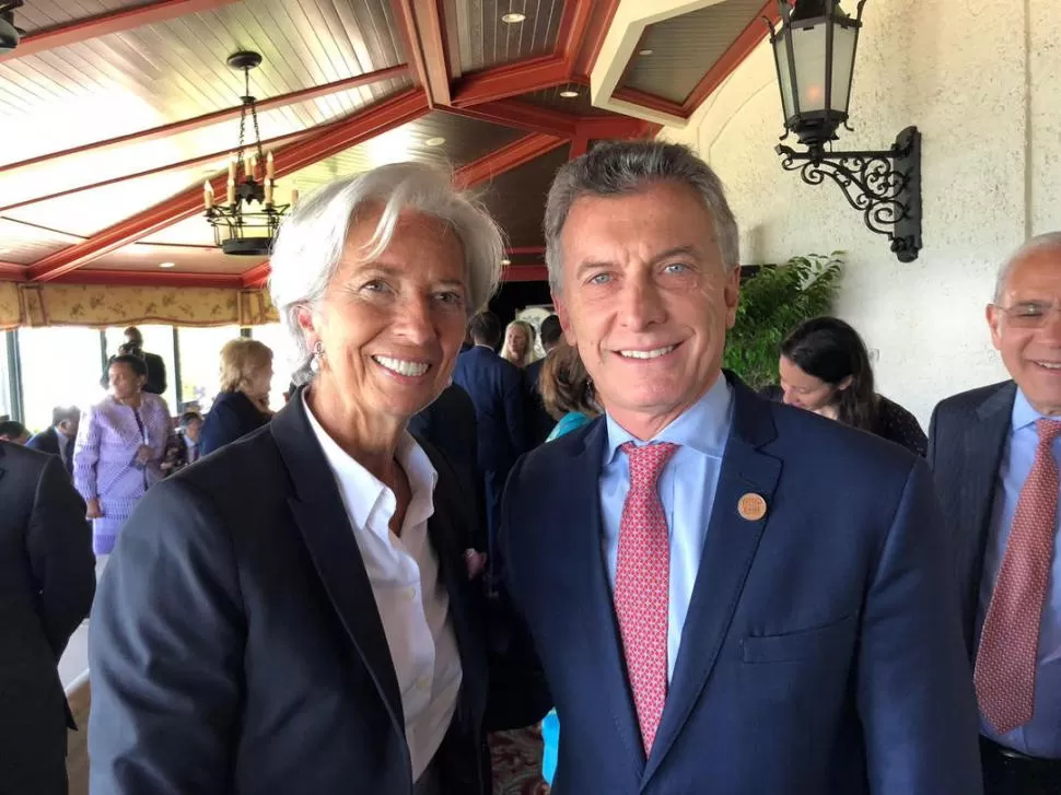 ACUERDO. La jefa del FMI, Christine Lagarde, y el presidente Mauricio Macri. REUTERS 