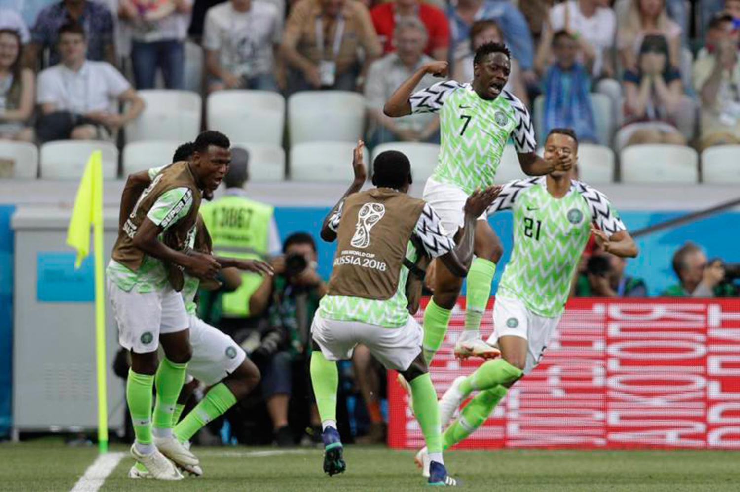ENTONADOS. Los nigerianos no serán un rival fácil para la Selección Argentina. (REUTERS)