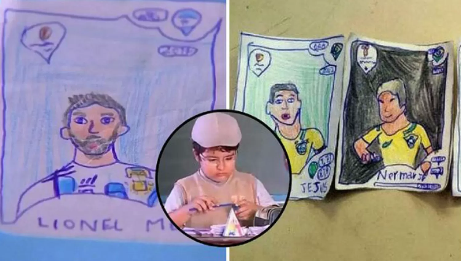 La emotiva historia del niño que no tenía plata para comprar figuritas y dibujó su propio álbum del Mundial