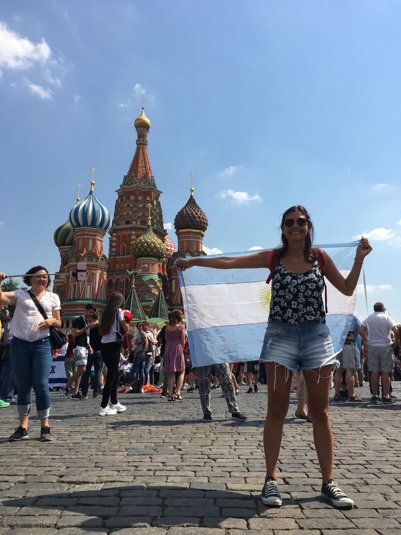 PASEANDO POR MOSCÚ. Jorgelina recorrió diferentes ciudades en Rusia. 