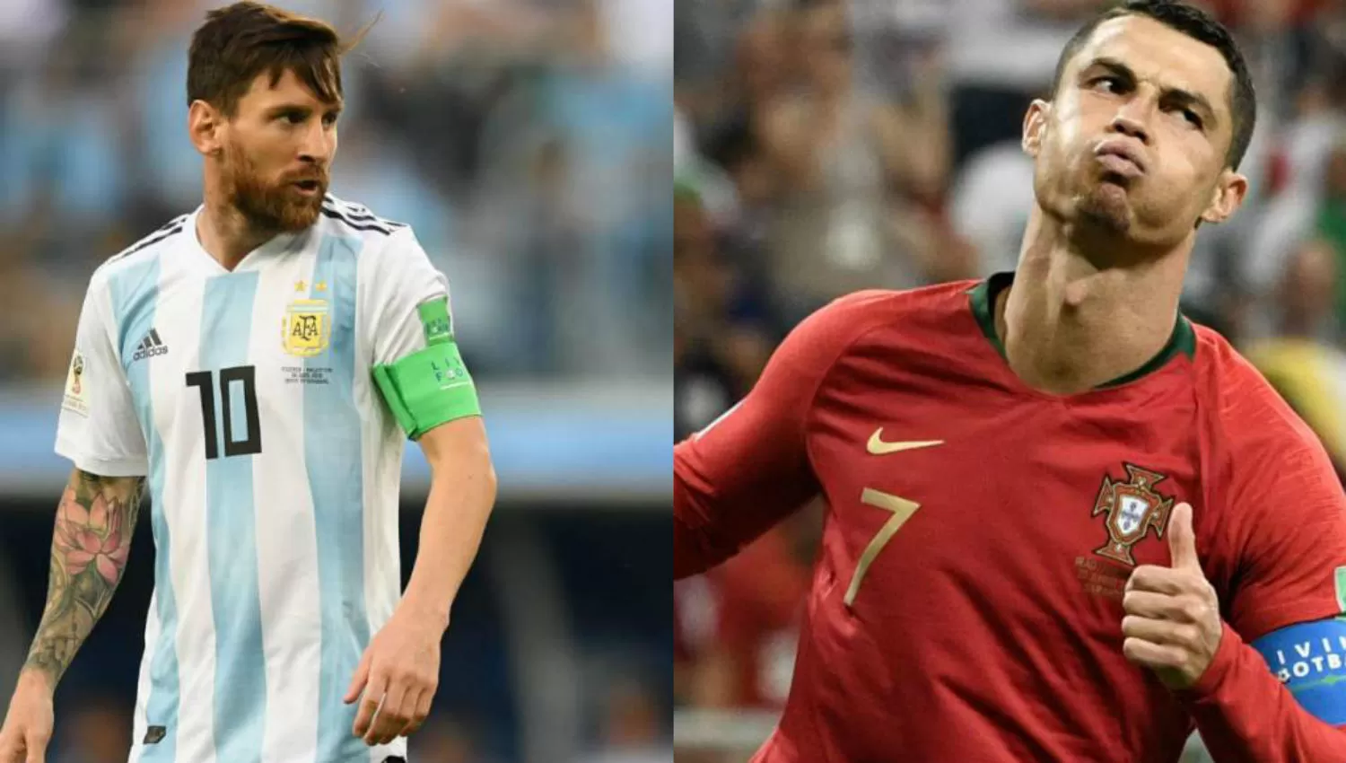 DOS CRACKS, ELIMINADOS. Messi y Ronaldo quedaron afuera del Mundial. FOTO/AFP