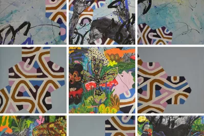 El color y el gesto en las obras de Kempa en el Centro Cultural Rougés