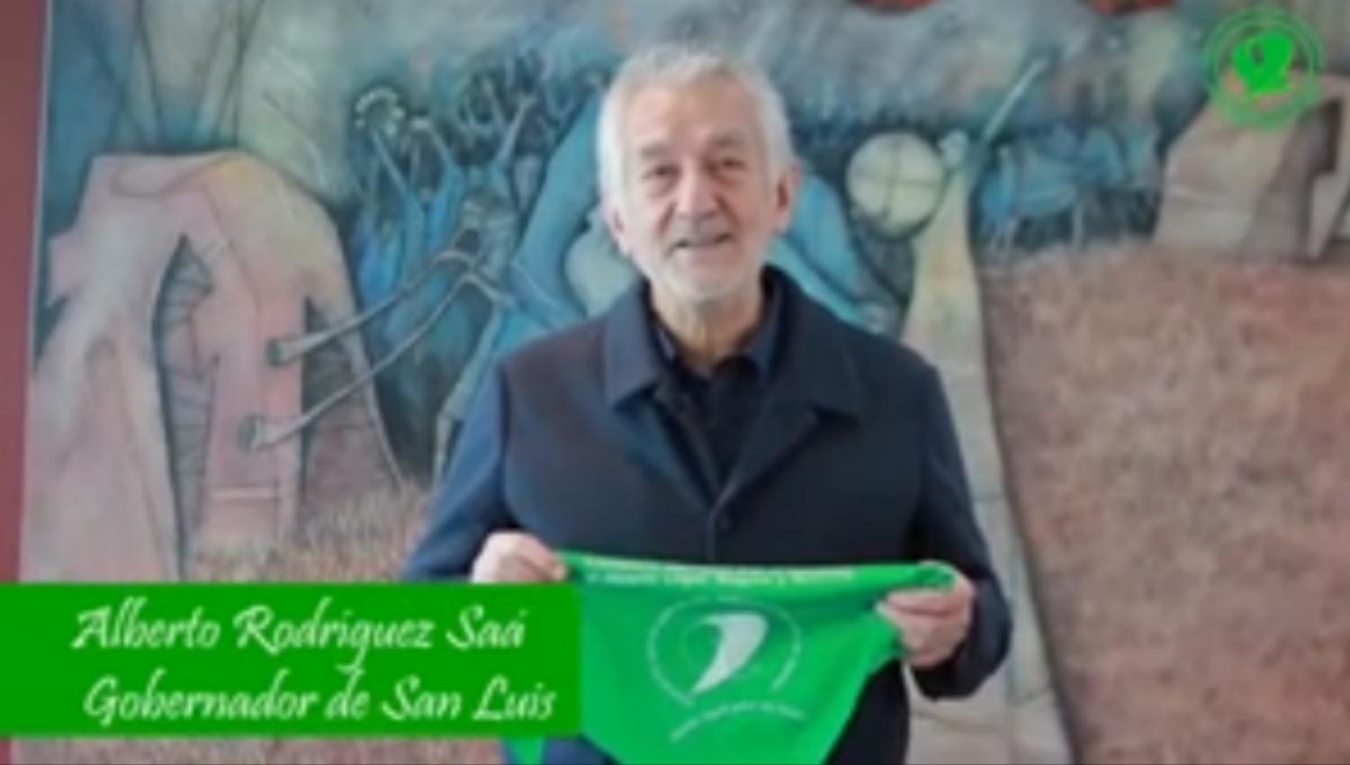 A FAVOR. Alberto Rodríguez Saá participa de un video que circula en las redes sociales.