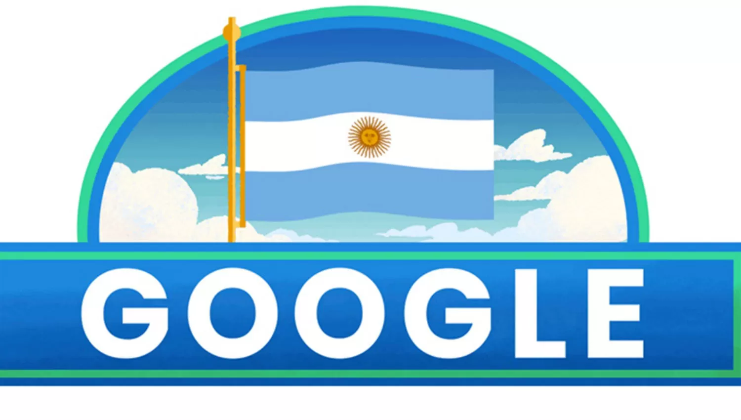 En el Día de la Independencia, Google lo celebra con una bandera flameando