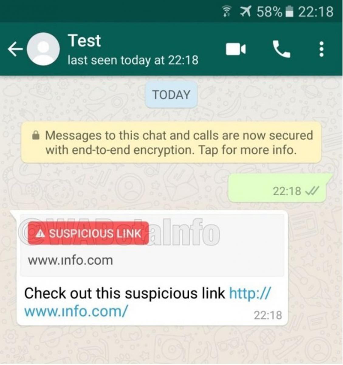 Lo nuevo de Whatsapp: ahora te avisa si un link es sospechoso