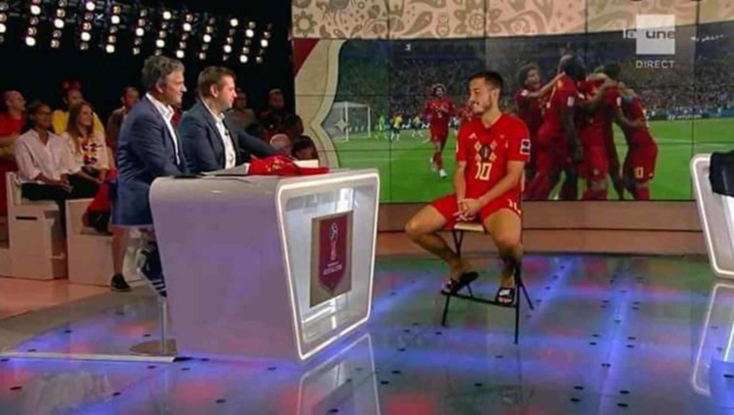 ¡ES UN HOLOGRAMA! Hazard fue entrevistado en vivo en un programa belga, mientras se encontraba en Rusia. (CAPTURA DE VIDEO)