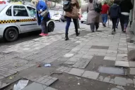 Dentro de las cuatro avenidas hay 9.500 metros cuadrados de veredas rotas