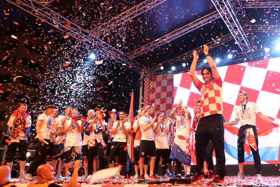 INOLVIDABLE. Zlatko Dalic fue uno de los más ovacionados en la celebración.”Ahora sólo quiero descansar”, señaló el técnico. reuters