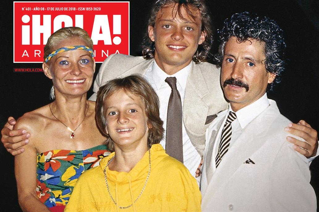 REGISTRO. Luis Miguel con su familia, antes de viajar a Italia.FOTO REVISTA HOLA