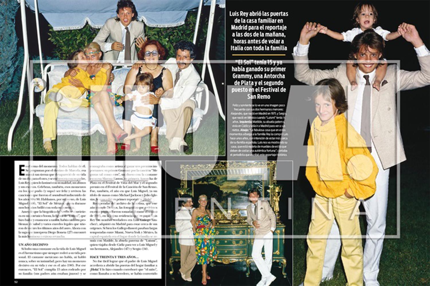 Estas son las únicas fotos guardadas de Luis Miguel con su familia