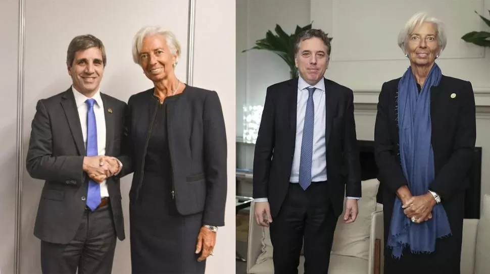 RECEPCIÓN. El presidente del Banco Central y el ministro de Hacienda fueron los primeros en reunirse con Lagarde. twitter @todonoticias