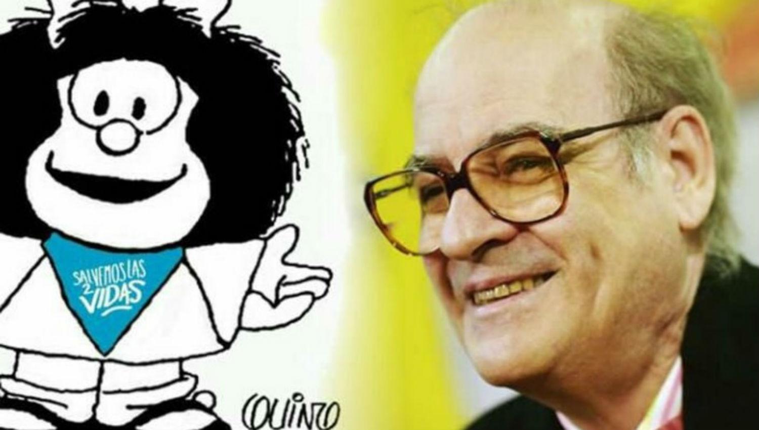 Quino repudió la imagen de Mafalda con pañuelo celeste