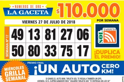 Los Números de Oro de LA GACETA
