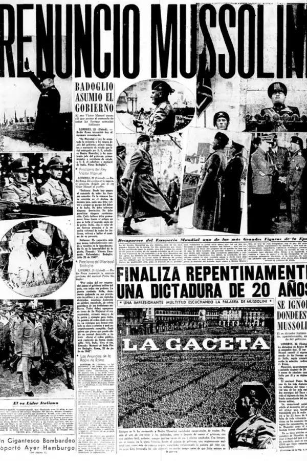 CAE EL DUCE. Julio de 1943 fue el principio del fin para las fuerzas del Eje tras el desembarco aliado en Sicilia y el final de Mussolini.