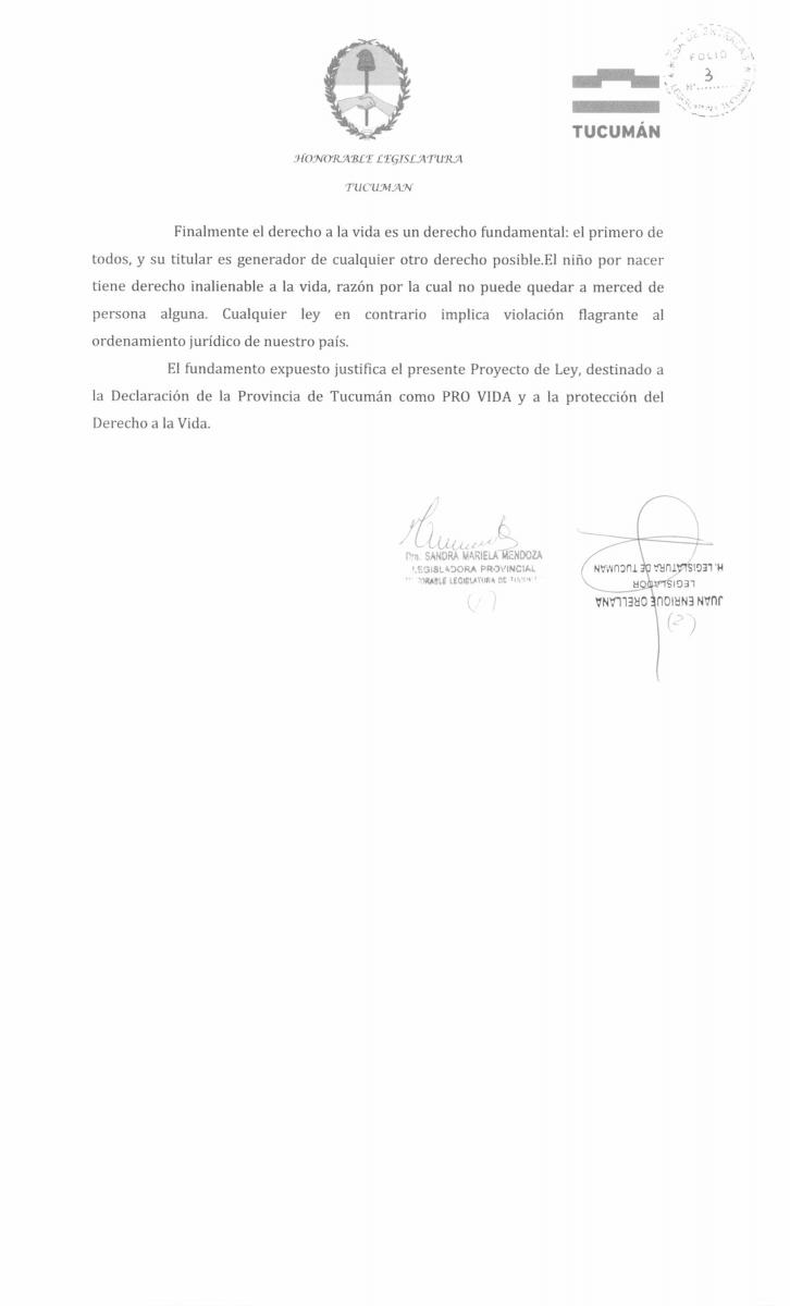 La Legislatura sentará postura y mañana establecería que Tucumán es pro-vida