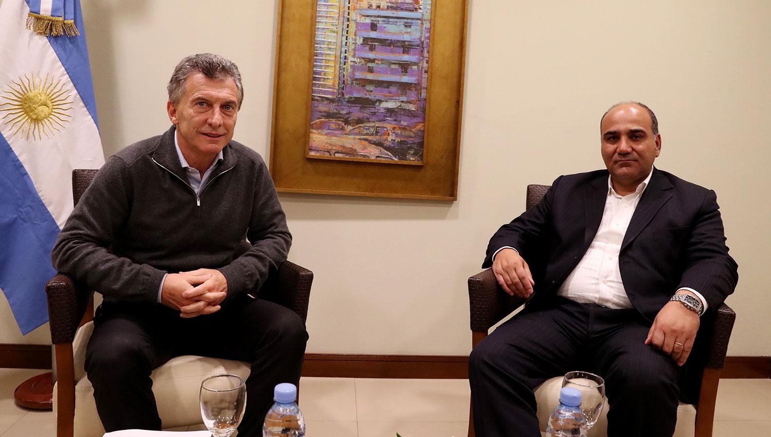 Macri y Manzur durante el encuentro que tuvieron en Termas de Río Hondo.