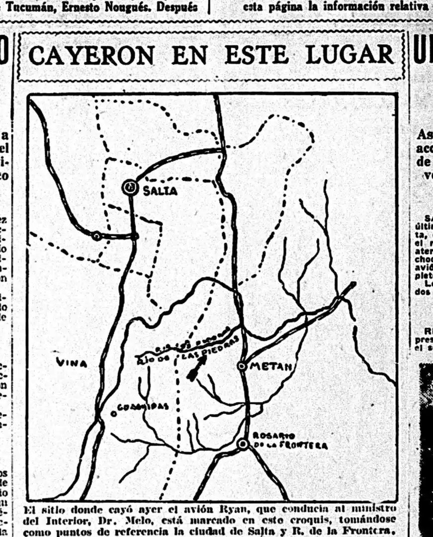La buena suerte de funcionarios nacionales en un accidente aéreo