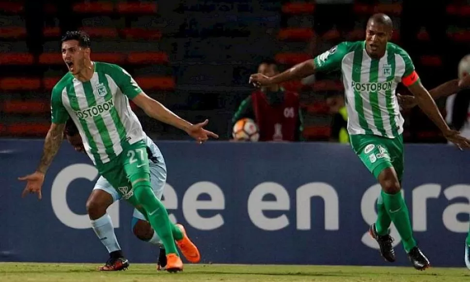 TITULAR. Castellani festeja el gol que le convirtió a Bolívar en esta Copa Libertadores. El volante respeta bastante a Atlético. cableondasports