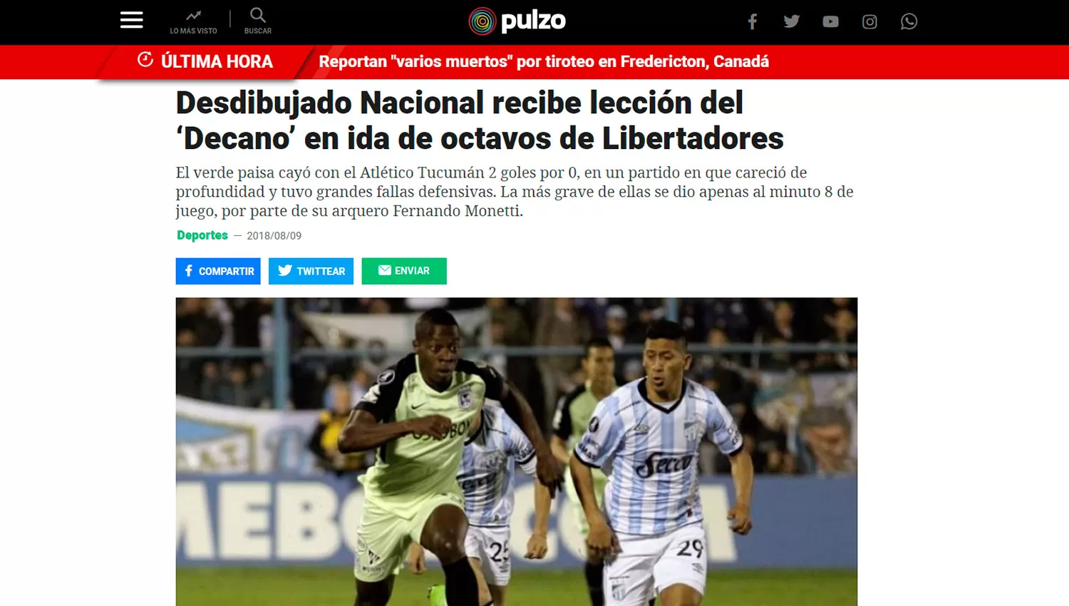 En Colombia no creen que Nacional pueda remontar el 0-2 ante Atlético: no le va a alcanzar