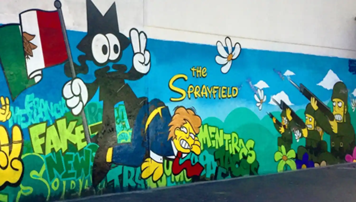 SPRAYFIELD. La última pintura, en contra de Trump.