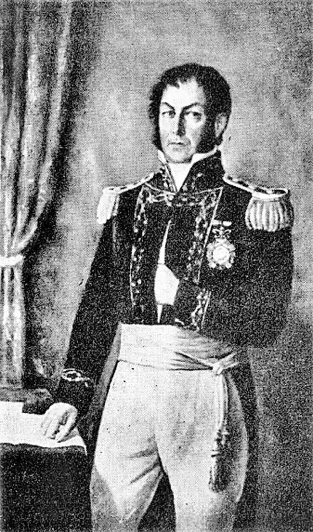 JUAN MARTÍN DE PUEYRREDÓN. El Director Supremo, que apoyó sin desmayo las campañas sanmartinianas, en un óleo de Pablo Ducrós Hicken
