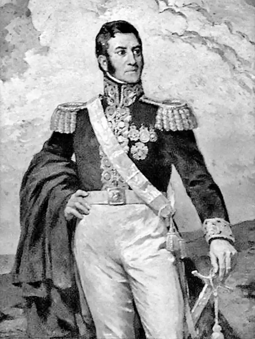 JUAN MARTÍN DE PUEYRREDÓN. El Director Supremo, que apoyó sin desmayo las campañas sanmartinianas, en un óleo de Pablo Ducrós Hicken