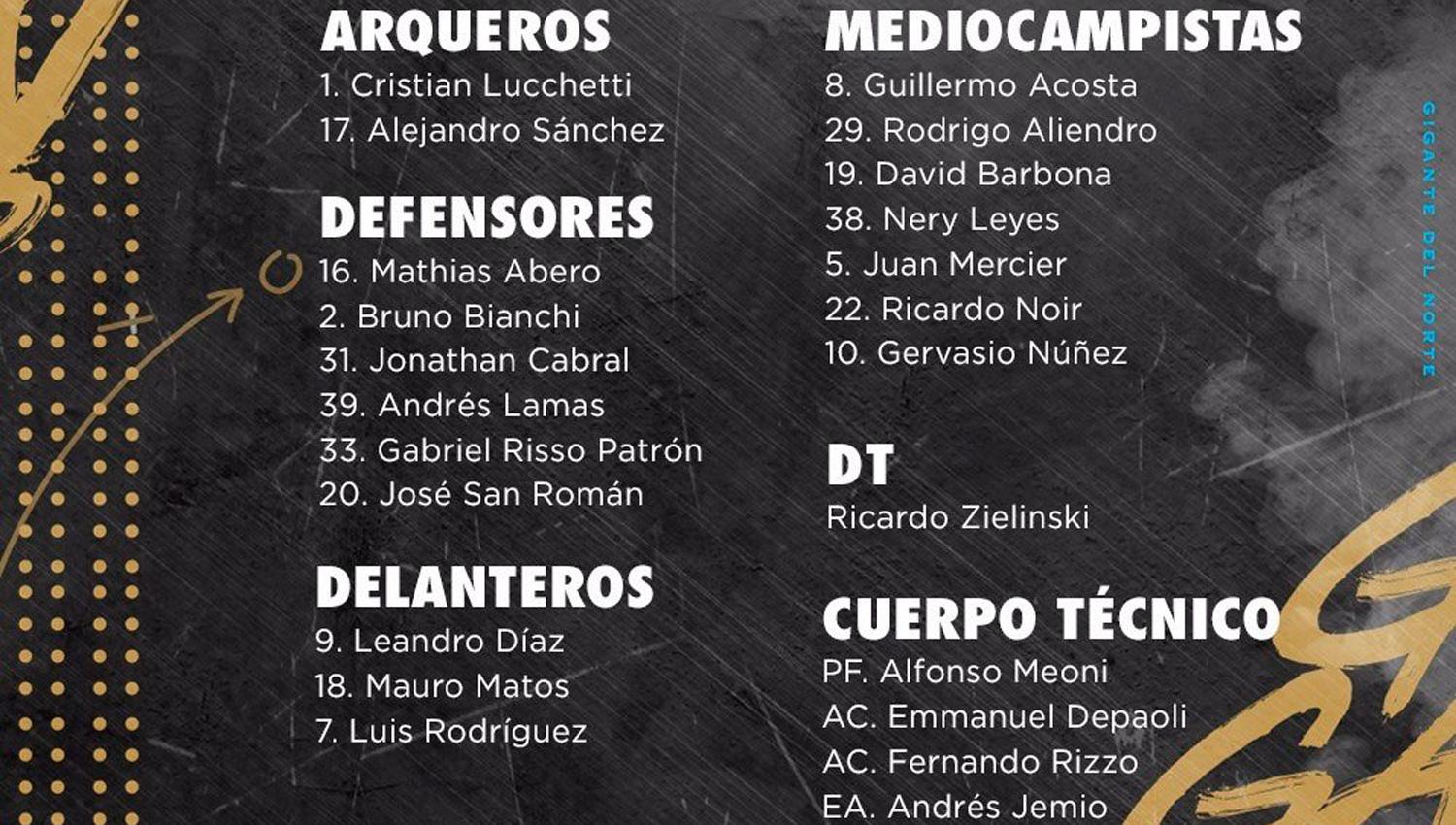 Atlético confirmó los convocados para debutar en la Superliga