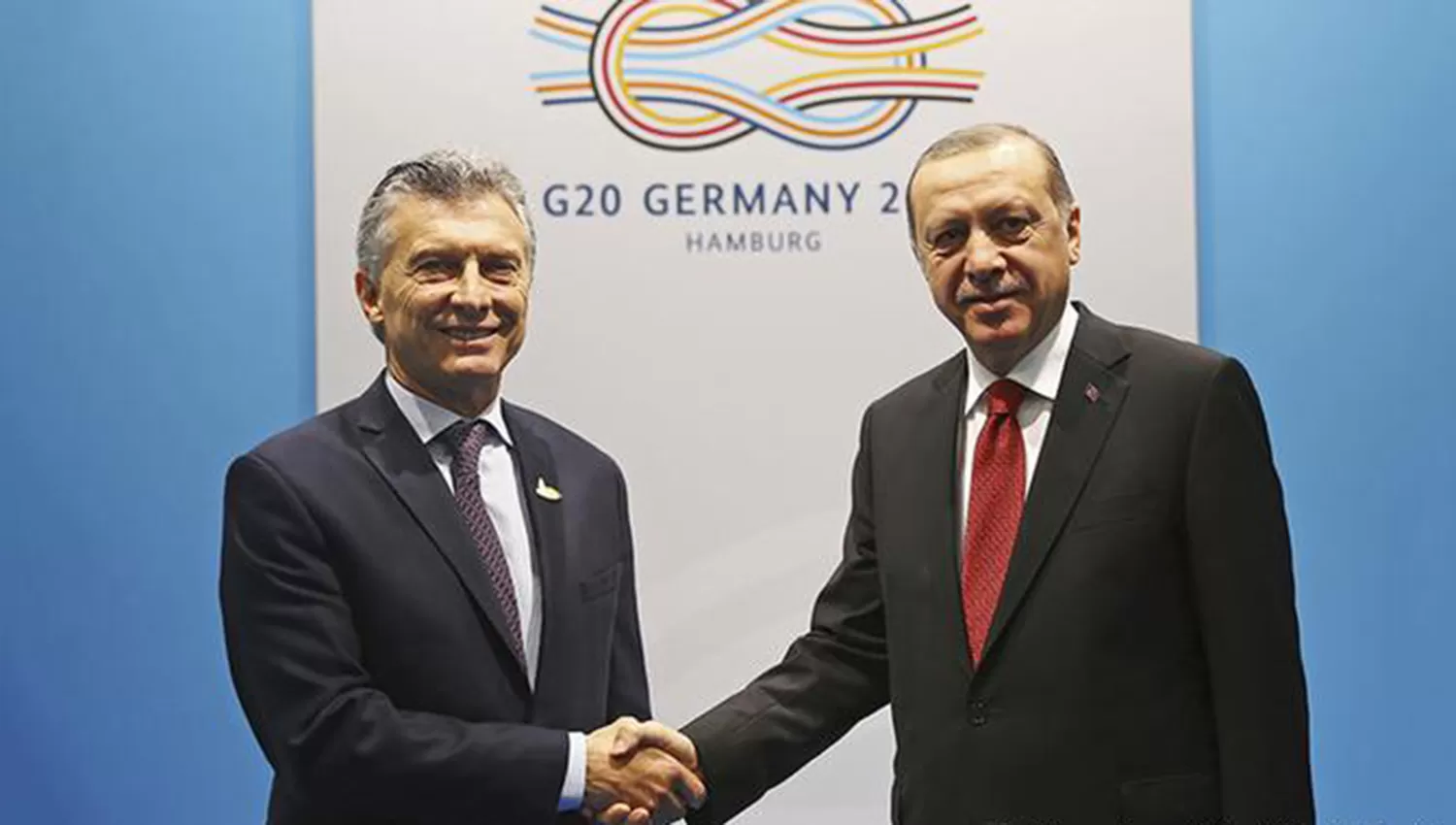 Mauricio Macri y el presidente de Turquía, Recep Tayyip Erdogan.