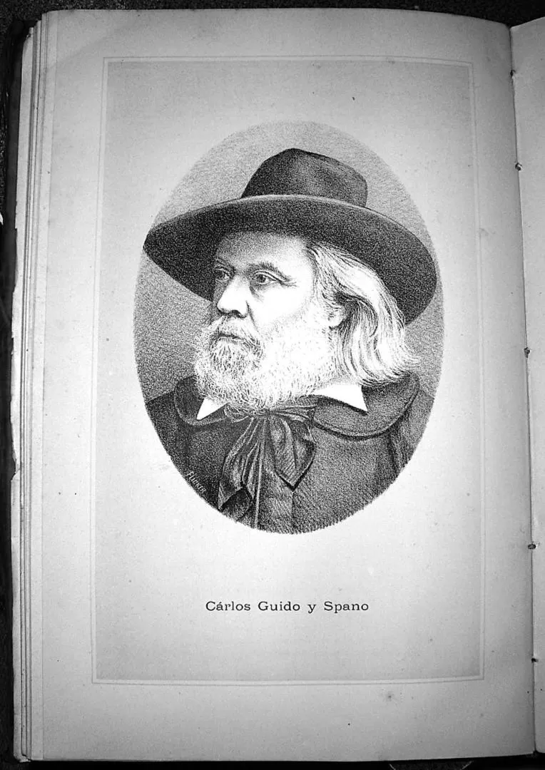 CARLOS GUIDO Y SPANO. Un retrato de la madurez del conocido poeta argentino, de gran fama en su tiempo. 