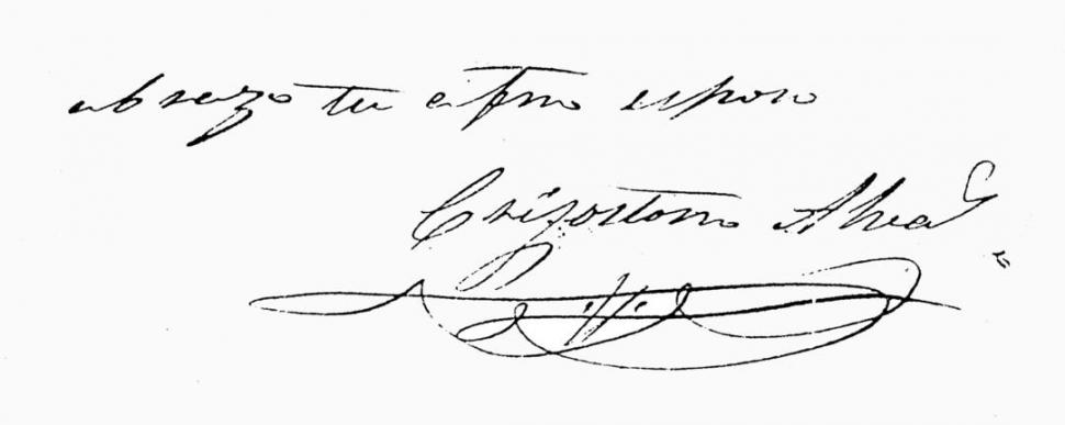 LA FIRMA. La letra de Crisóstomo Álvarez, cerrando una carta a su esposa, “Panchita” Aráoz