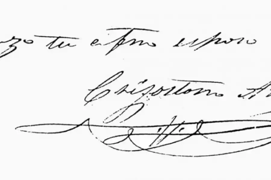 LA FIRMA. La letra de Crisóstomo Álvarez, cerrando una carta a su esposa, “Panchita” Aráoz