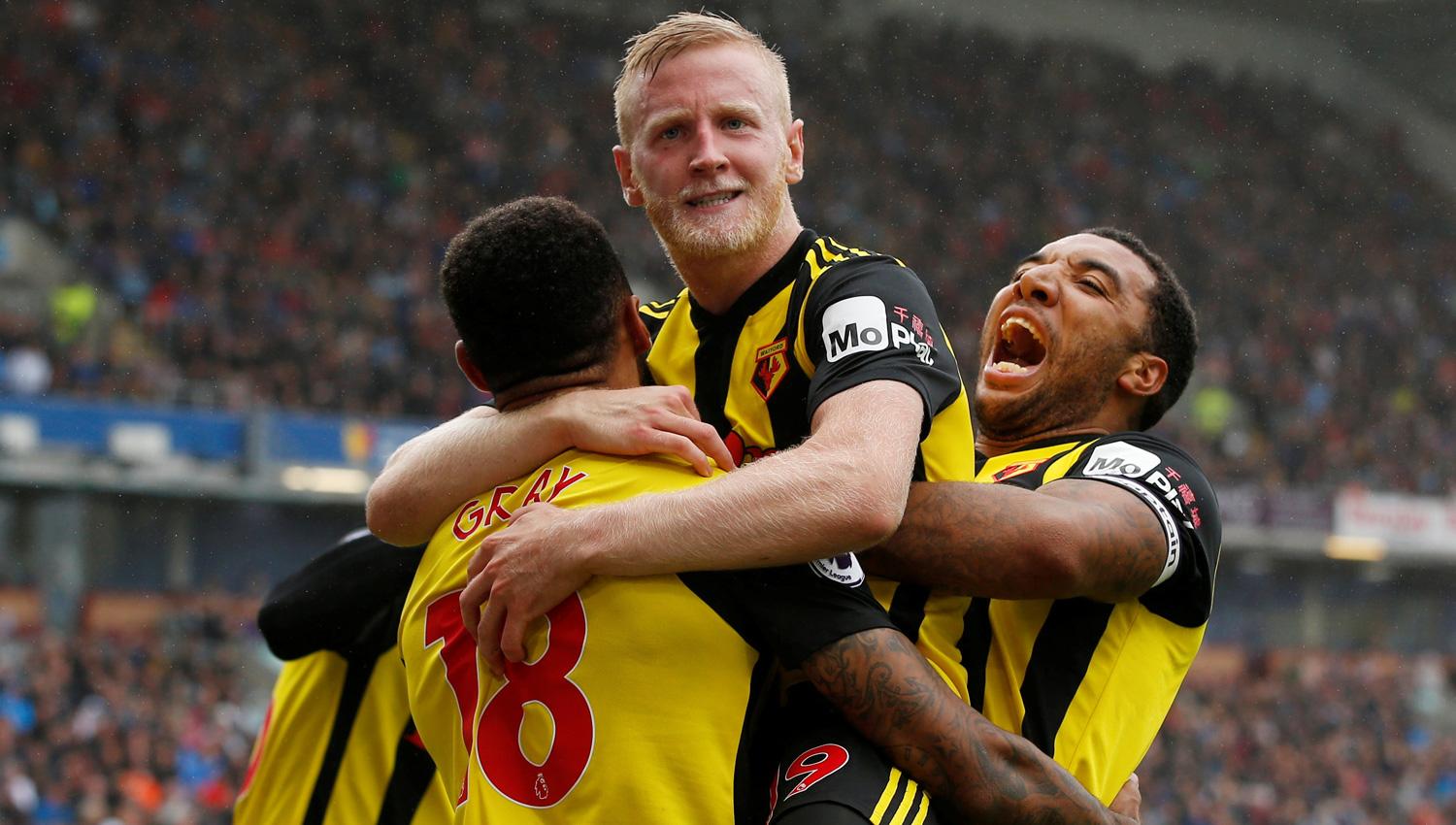 SORPRESA. Will Hughes celebra el tercer gol de Watford, una de las revelaciones en el inicio de la temporada. 