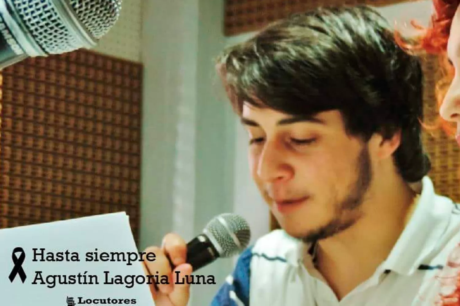 DOLOR Y DESPEDIDA. Agustín Nicolás Lagoria Luna también era locutor.