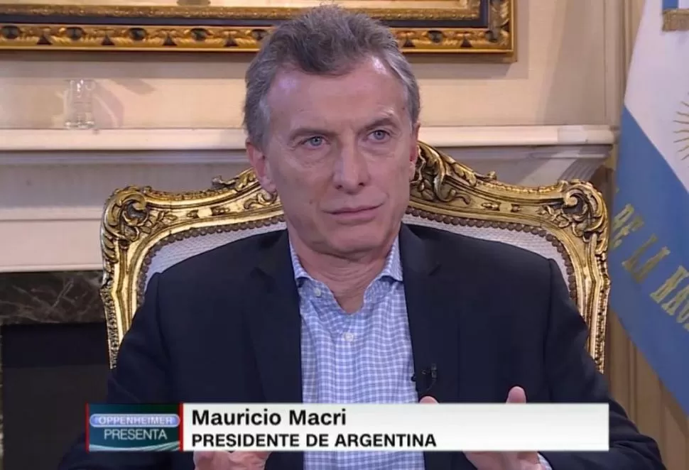 ENTREVISTA PARA CNN. Macri dijo que la megainvestigación “le conviene y es fundacional para la Argentina”. captura de video